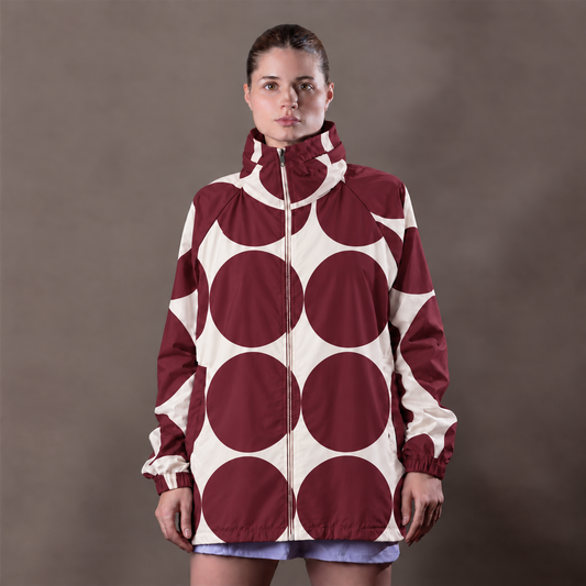 Rompevientos Oversize Stones Burgundy