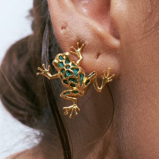 Topo Rana hueca dorado x verde