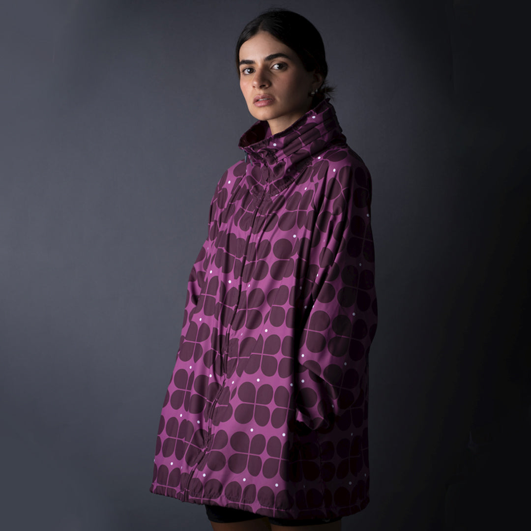 Rompevientos Oversize Trebol Fucsia