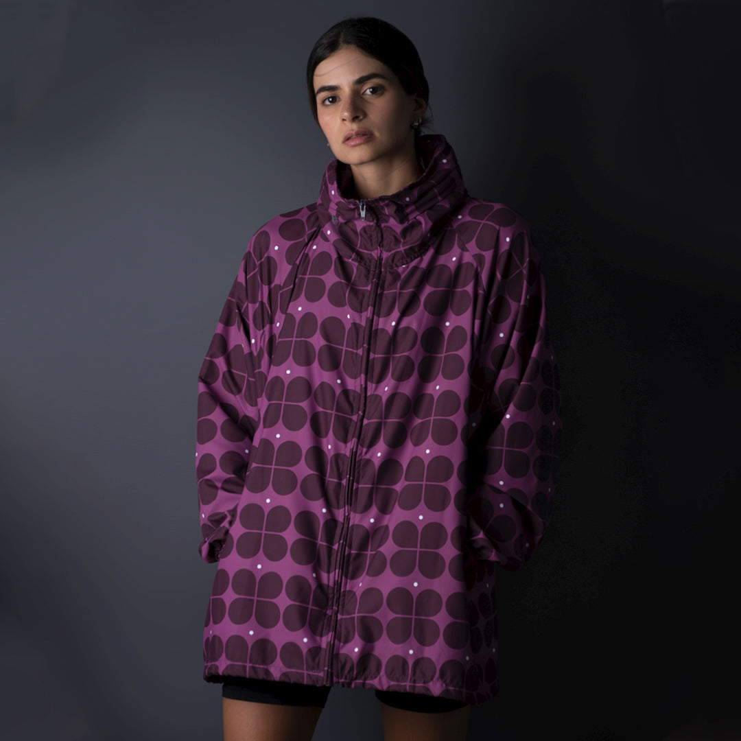 Rompevientos Oversize Trebol Fucsia