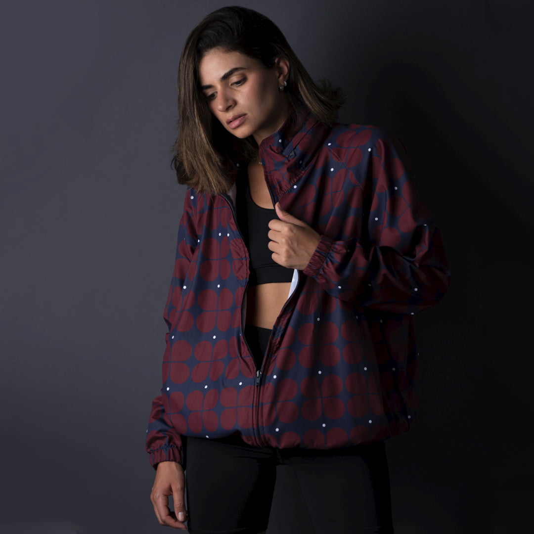 Rompevientos Oversize Trebol Vino