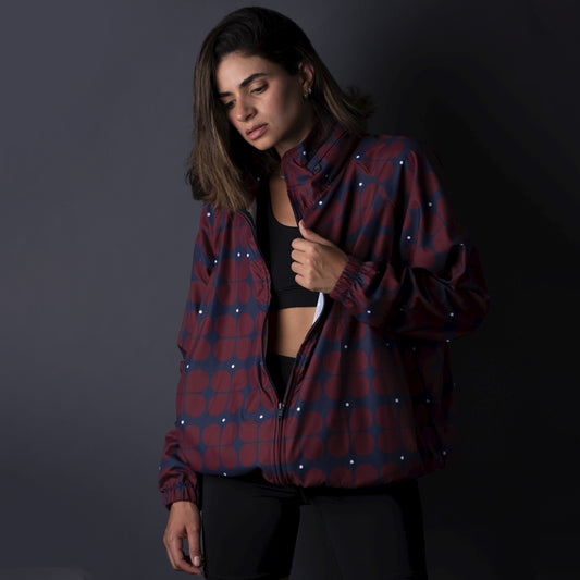 Rompevientos Oversize Trebol Vino