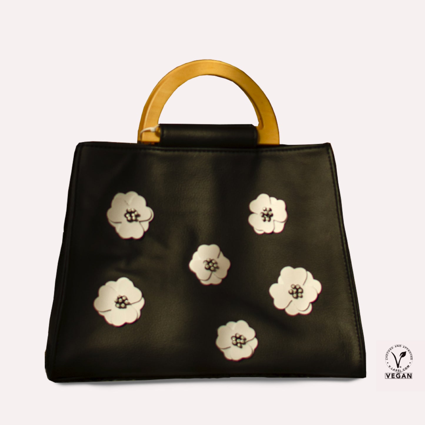 Cartera Negra x Flores